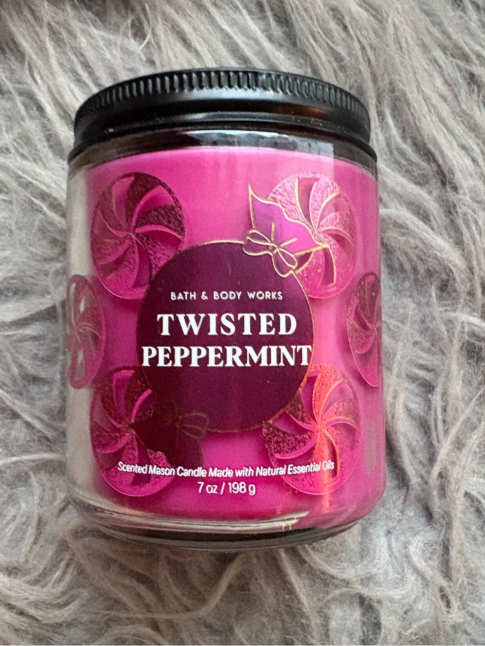 BBW TWISTED PEPPERMINT SINGLE WICK CANDLE NWT